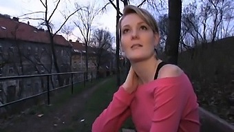 Meggie From Publicagent Engages In Sex-For-Cash Scenario Behind A Church