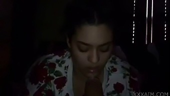 Sexy Arabian Beauty Gives A Deep Throat To Moroccan Stud. Webcam Links Available At Xxxaim.Com