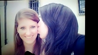 A Man Ejaculates On A Lesbian Pair In A Steamy Encounter