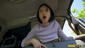 Incredible Russian Teen Gets Her Pussy Pumped In A Fake Taxi