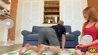 Hardcore Anal Action With A Horny Russian Babe In A Twister Game