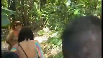 A Group Of Friends Had A Beach Party After A Hike