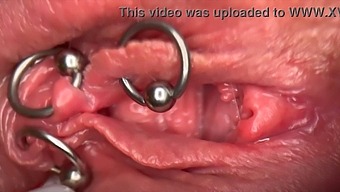 Intimate Up-Close View Of My Pierced Genitalia Reaching Climax With Urination