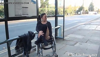 Public Exposure Of Disabled Adult Actress And Exhibitionist Princess In Public