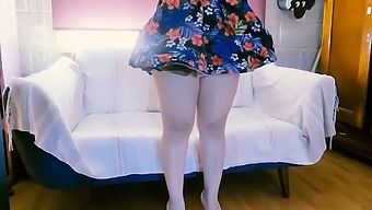 Milf Mistress Catches Voyeur In The Act, Instructs Him To Undress