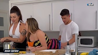 Beautiful Girlfriend'S Best Friend Comes Over For A Few Days And All Three Engage In Hot Threesome Action.