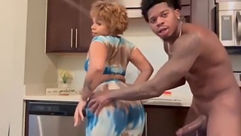 Teen Skinny Blond Gets Big Dick In Her Mouth In Kitchen